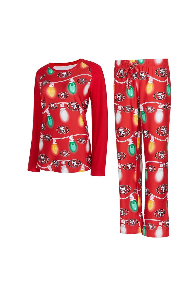 CONCEPTS SPORT Women's Concepts Sport San Francisco 49ers Garland Knit Raglan Long Sleeve T-Shirt & Pants Set, Main, color,