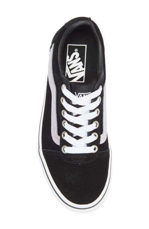 Vans Metallic Ward Sneaker In Metallic Sidestripe Black
