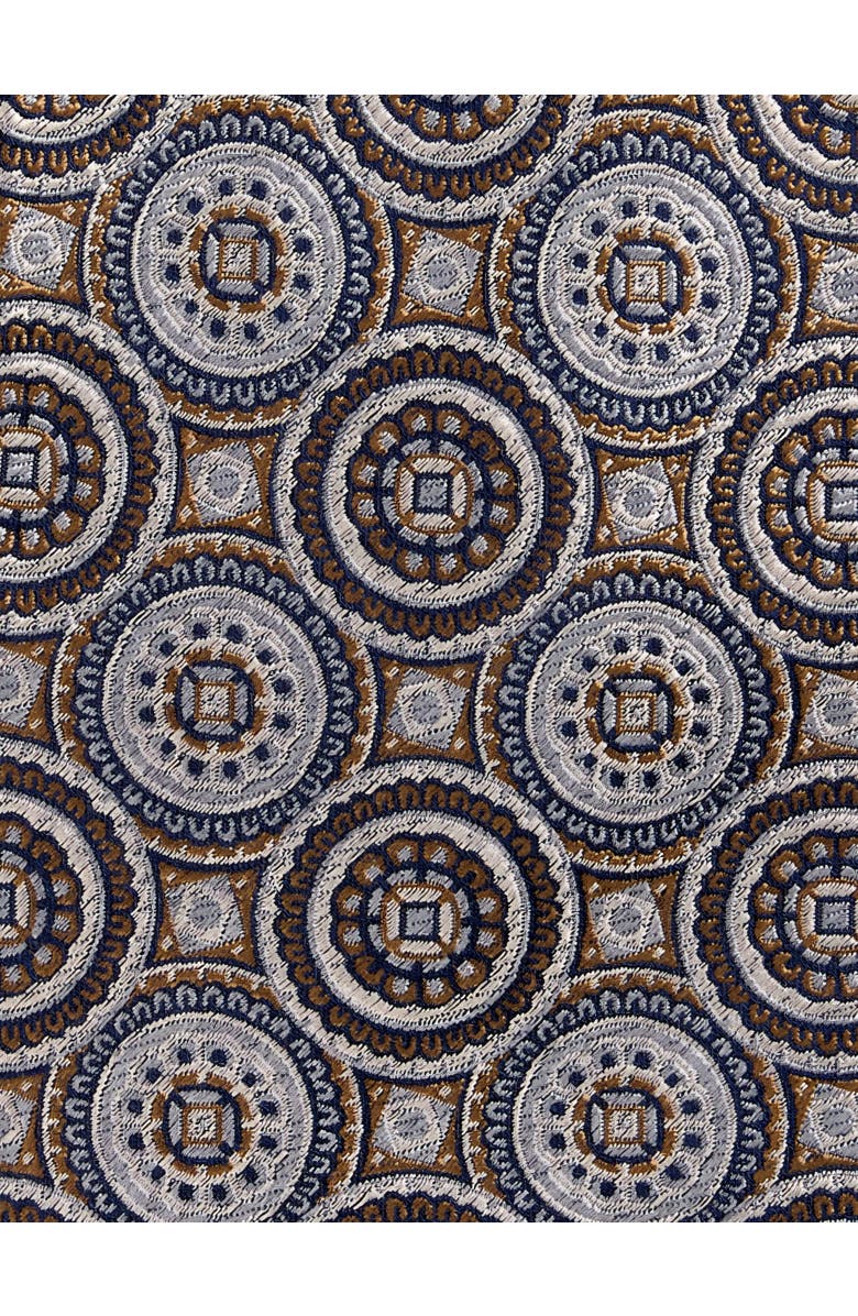 Oak Hill Premium by DXL Big & Tall Circular Medallion Tie, Alternate, color, Neutral