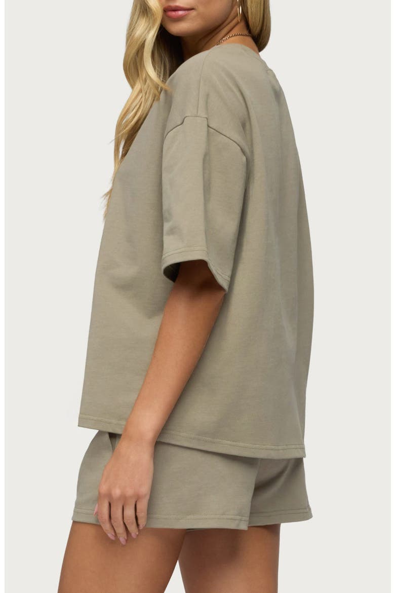 Cecilia Oversize Cotton T-Shirt, Alternate, color, OLIVE