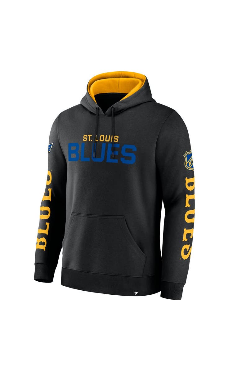 FANATICS Men's Fanatics Black St. Louis Blues Big City Legacy Fleece Pullover Hoodie, Alternate, color, Black