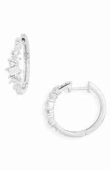 NORDSTROM RACK Cubic Zirconia Hoop Earrings