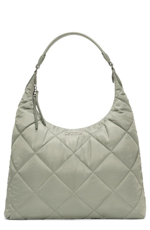 Madison Quilted Nylon Shoulder Bag