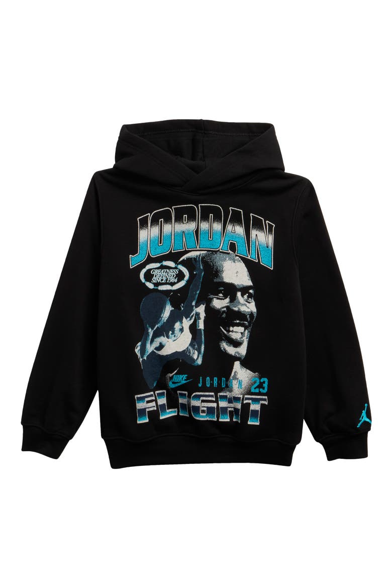 Kids' Greatness Defined by Flight Hoodie, Main, color, BLACK