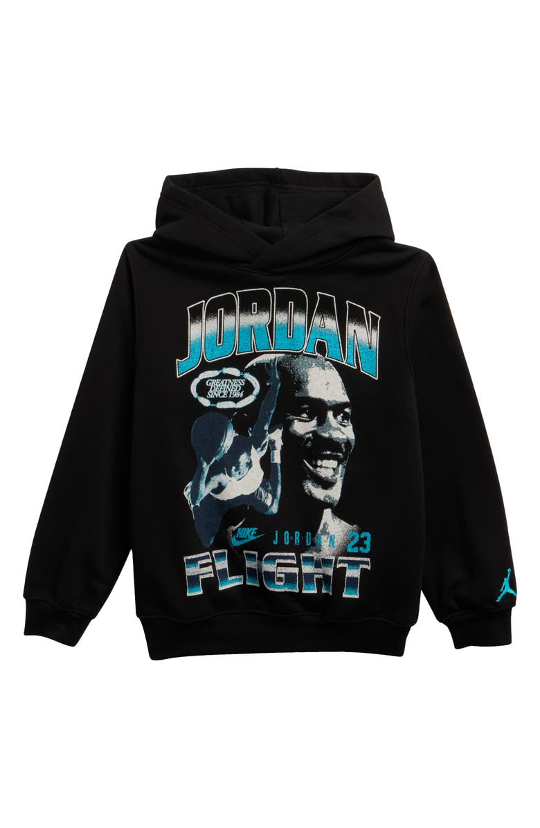 Jordan Kids' Greatness Defined by Flight Hoodie, Main, color, Black