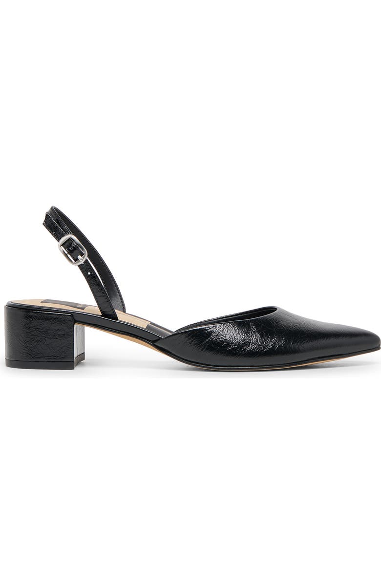 Dolce Vita Carel Pointed Toe Slingback Pump, Alternate, color, Midnight Crinkle Pat