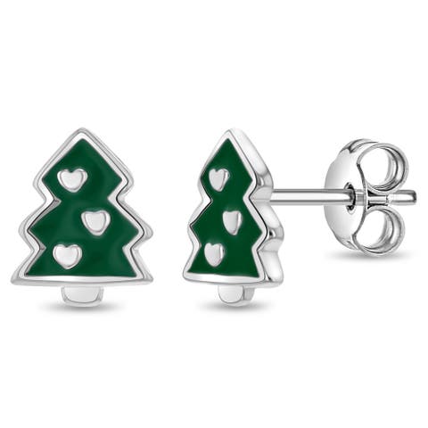 Festive Christmas Tree Earrings