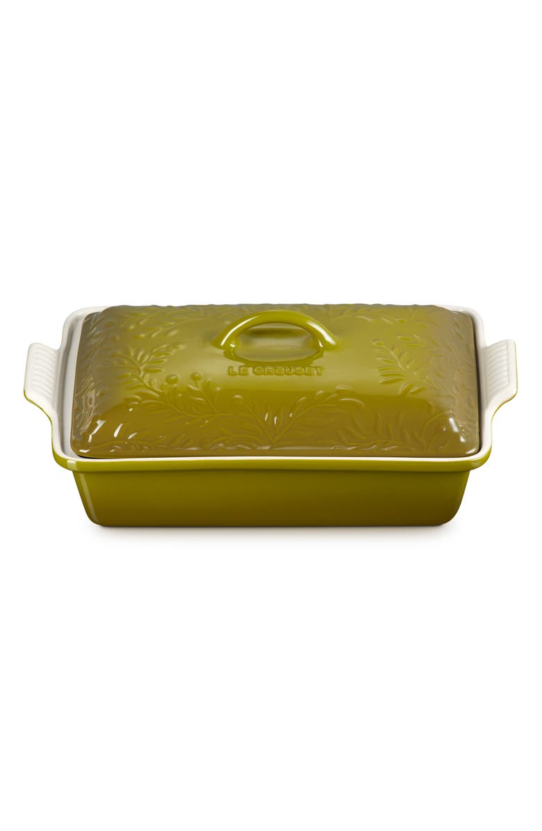 Le Creuset Olive Branch 4 Qt. Covered Casserole, Alternate, color,