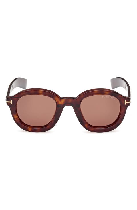 Raffa 46mm Round Sunglasses