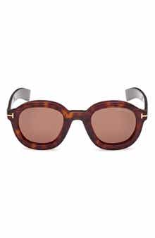 Raffa 46mm Round Sunglasses