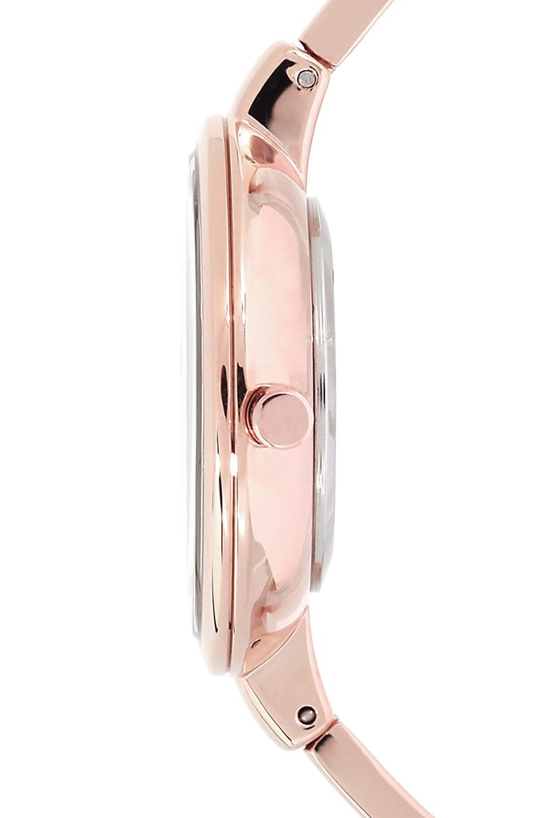 Round Watch & Bangle Set, 32mm, Alternate, color, ROSE GOLD/ IVORY