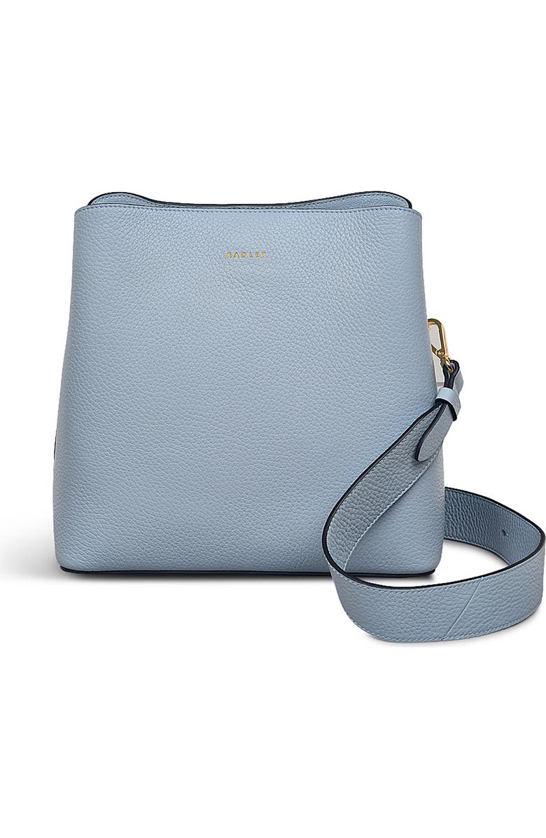Radley Medium Duke's Place Leather Crossbody Satchel, Main, color, Smoke Blue