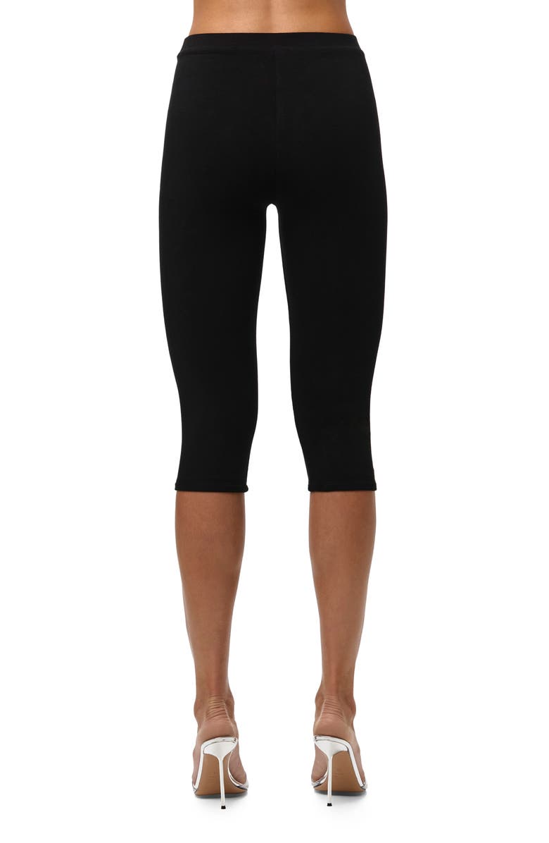 Naked Wardrobe Smooth Capri Leggings, Alternate, color, Black
