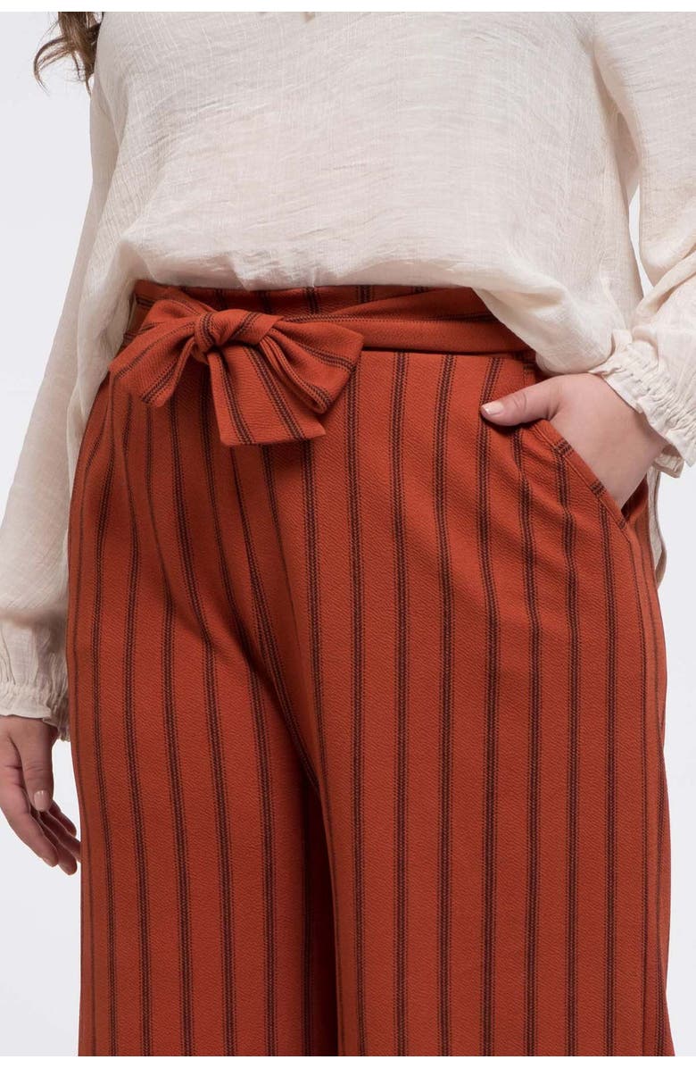 PERCH BY BLU PEPPER Tie Waist Stripe Culottes, Alternate, color,