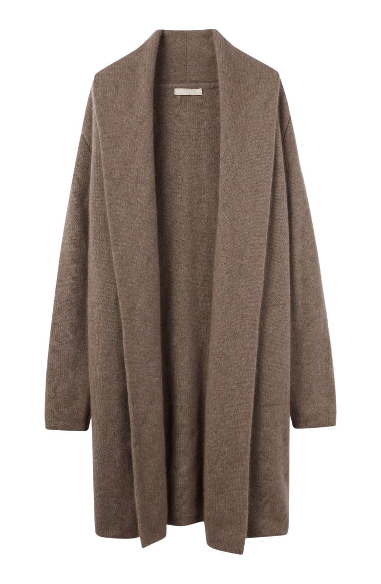 GOBI Mongolian Cashmere Shawl Collar Cardigan, Alternate, color, Taupe