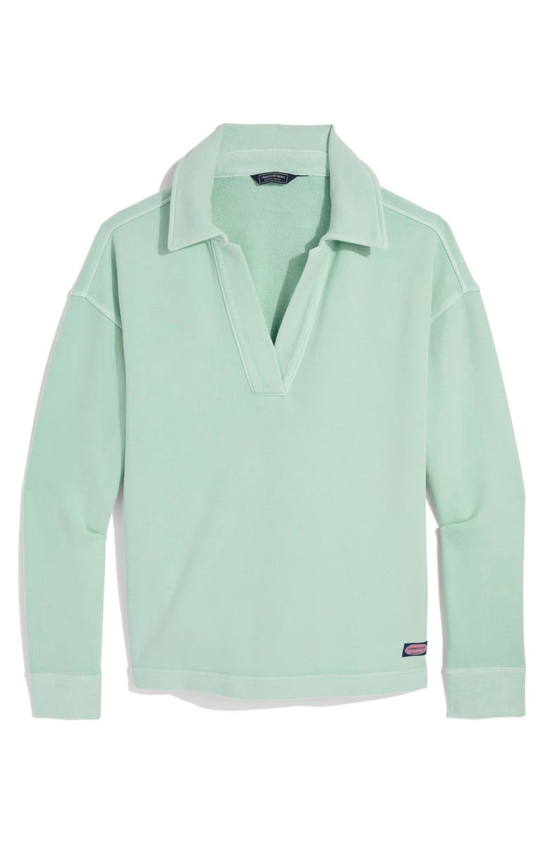 vineyard vines Cam Polo Sweatshirt, Main, color, Aqua Haze