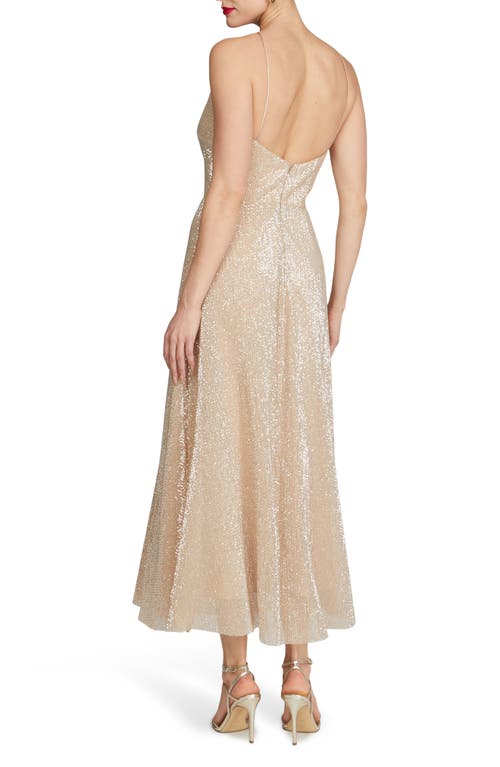 HALSTON HALSTON DENISE SEQUIN SLEEVELESS GOWN 