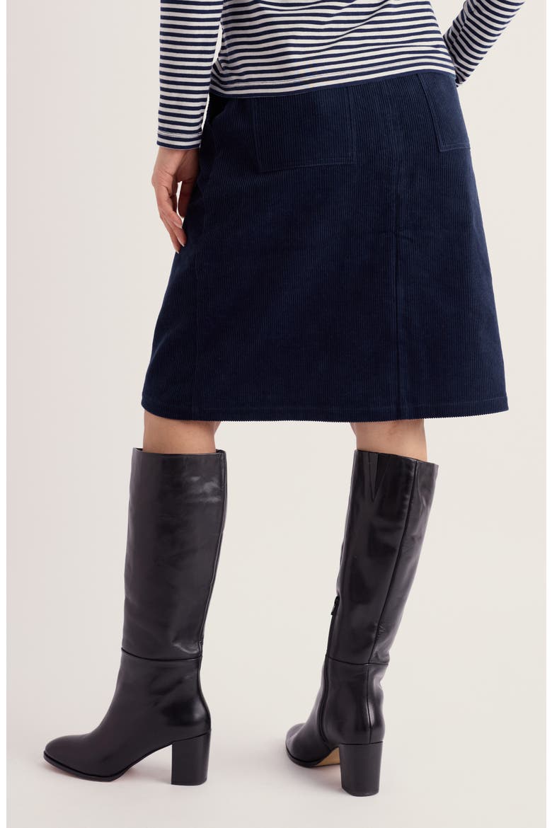 Dovetail Organic Cotton Corduroy Skirt, Alternate, color, MARITIME