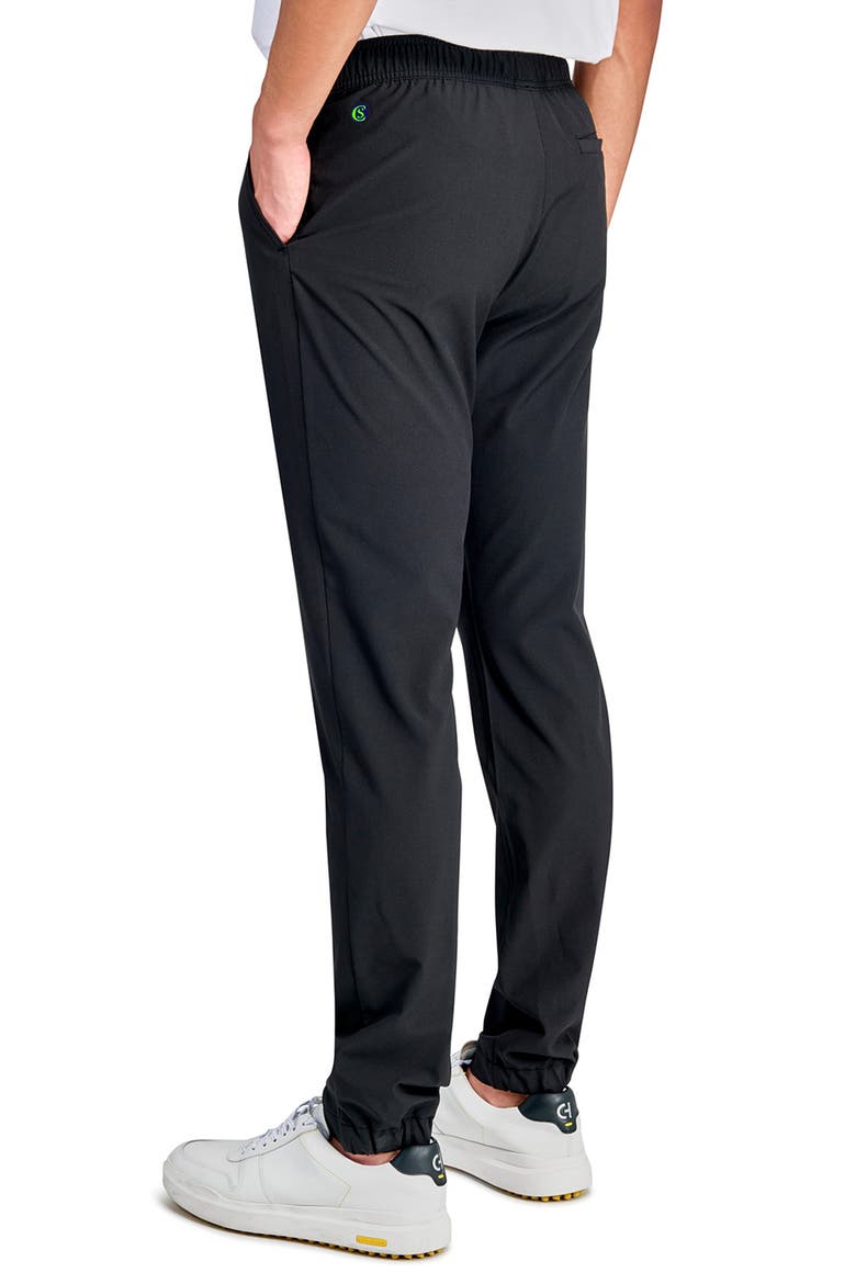 Slim Fit Eagle Recycled Jogger Golf Pants, Alternate, color, BLACK