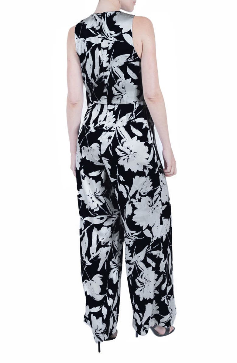 Julia Jordan Floral Print Sleeveless Wide Leg Jumpsuit, Alternate, color, 