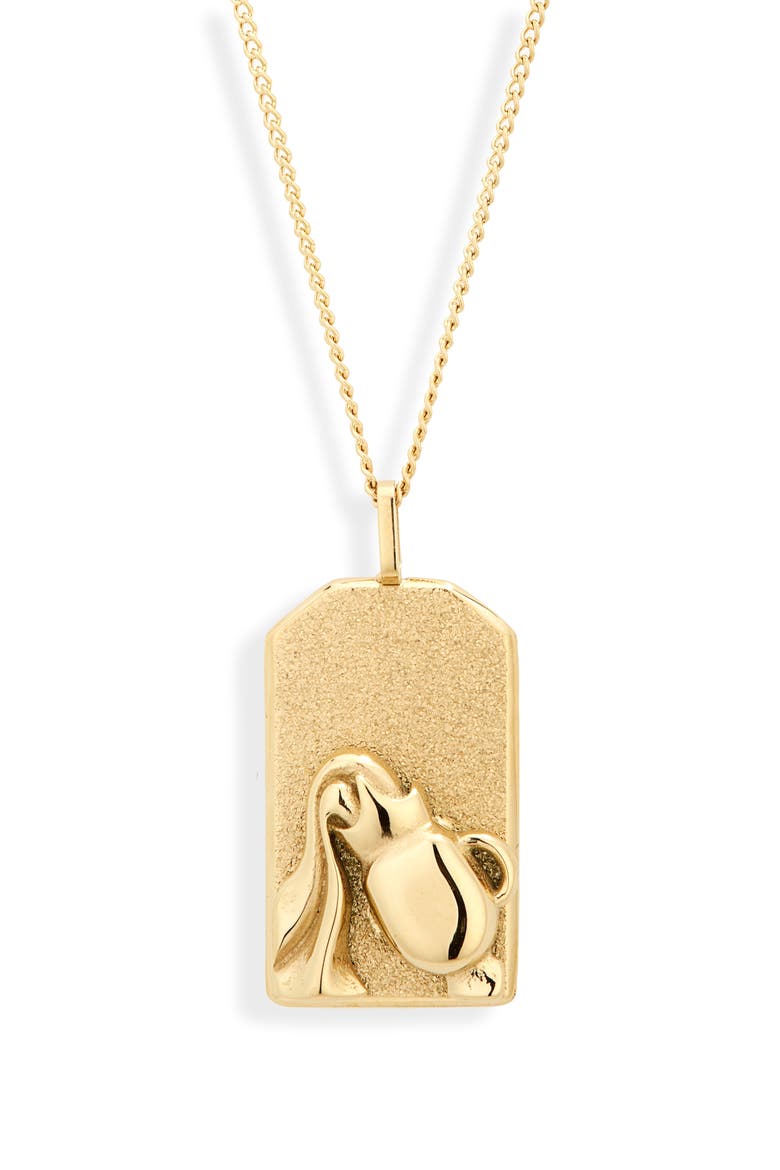 Zodiac Pendant Necklace, Main, color, GOLD - AQUARIUS