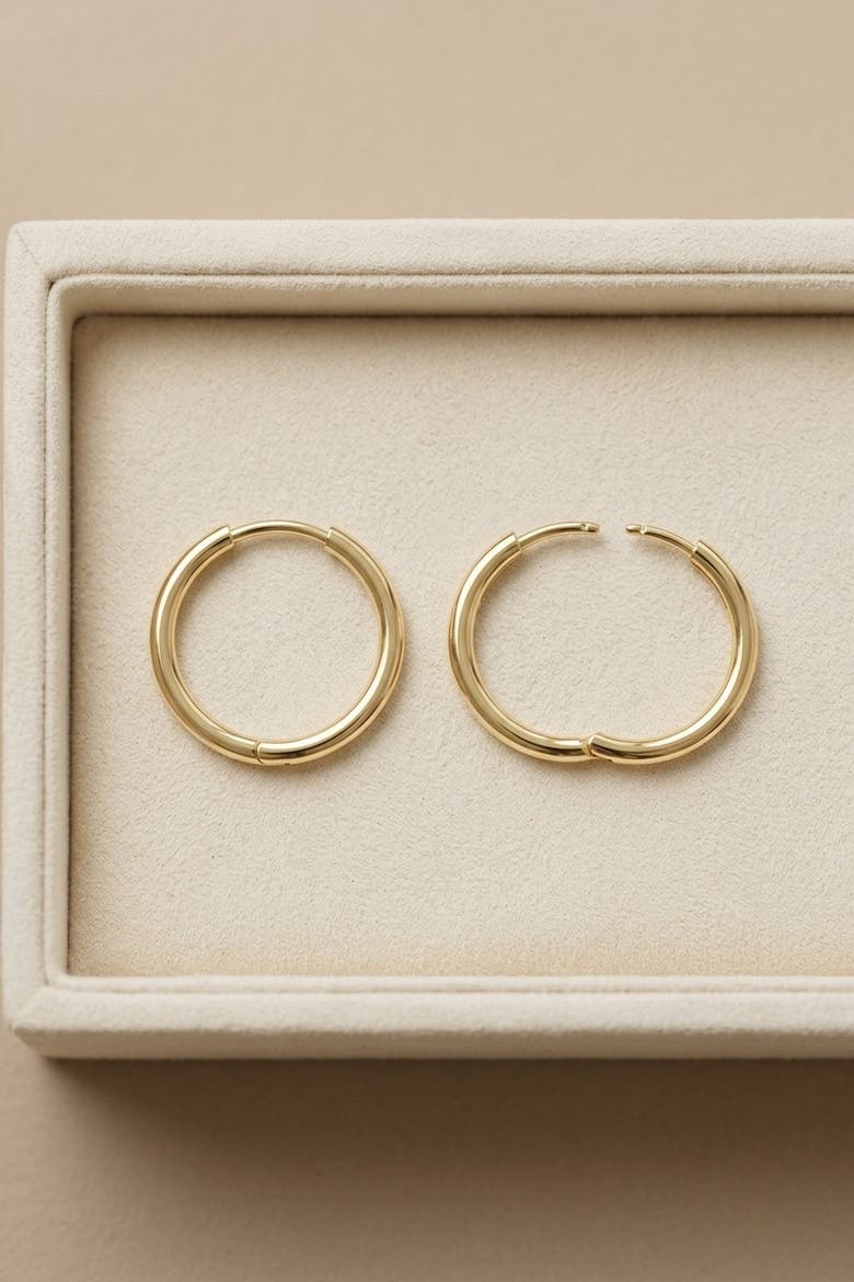 14K Gold Hoop Single Earring, Alternate, color, 14 K Yellow Gold