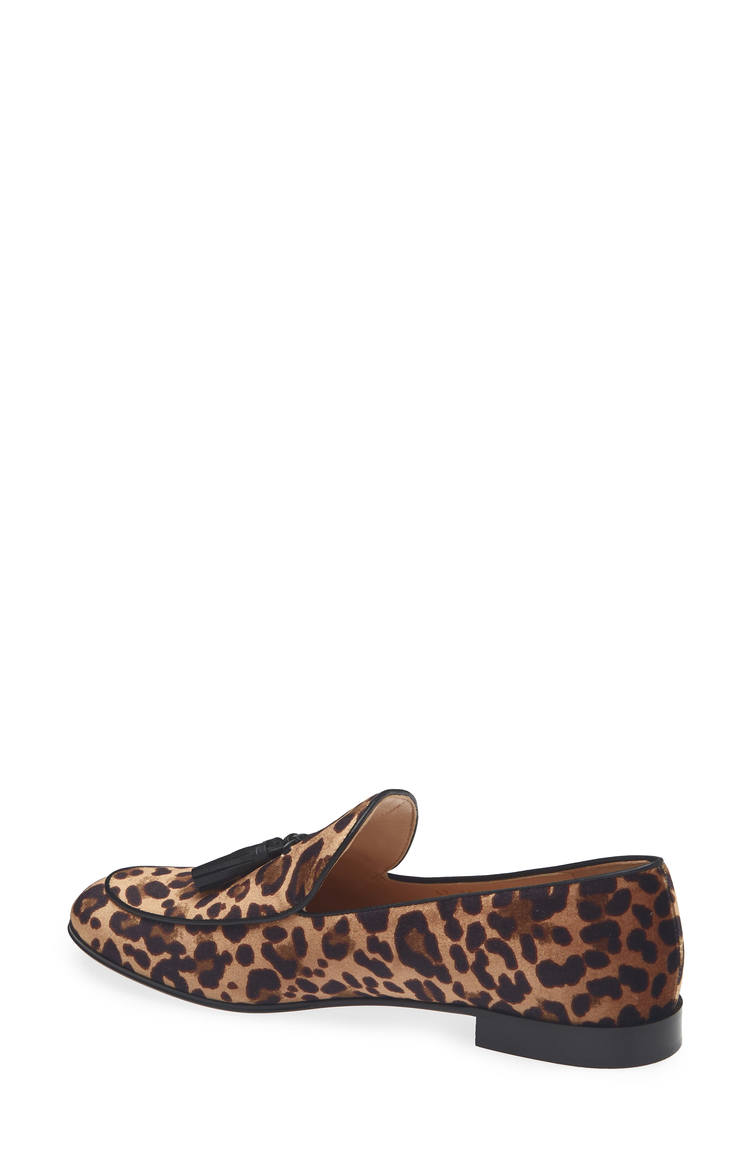 Tassel Loafer, Alternate, color, LEOPARD PRINT BLACK