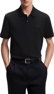 BOSS Pallas Solid Cotton Piqué Polo
