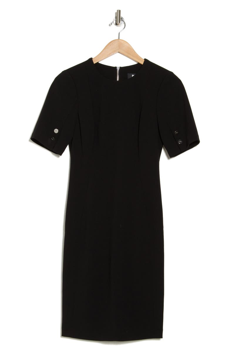 DKNY Button Sleeve Sheath Dress, Alternate, color, 