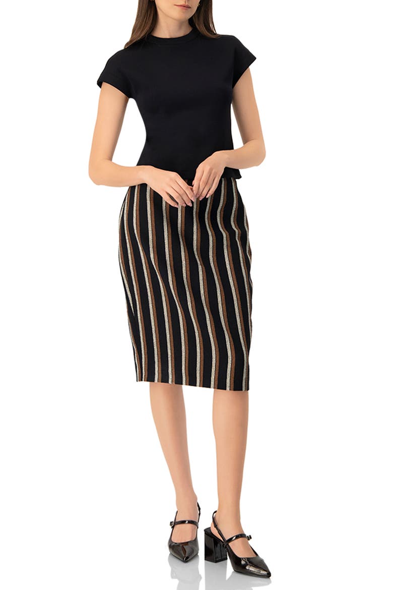 Black dropped sleeve top, Alternate, color, Black