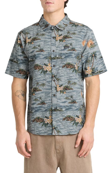 Island Breeze Classic Short Sleeve Button-Up Shirt