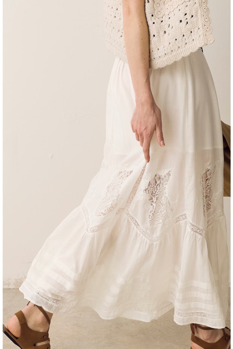 Cotton Maxi Skirt, Alternate, color, SOFT WHITE