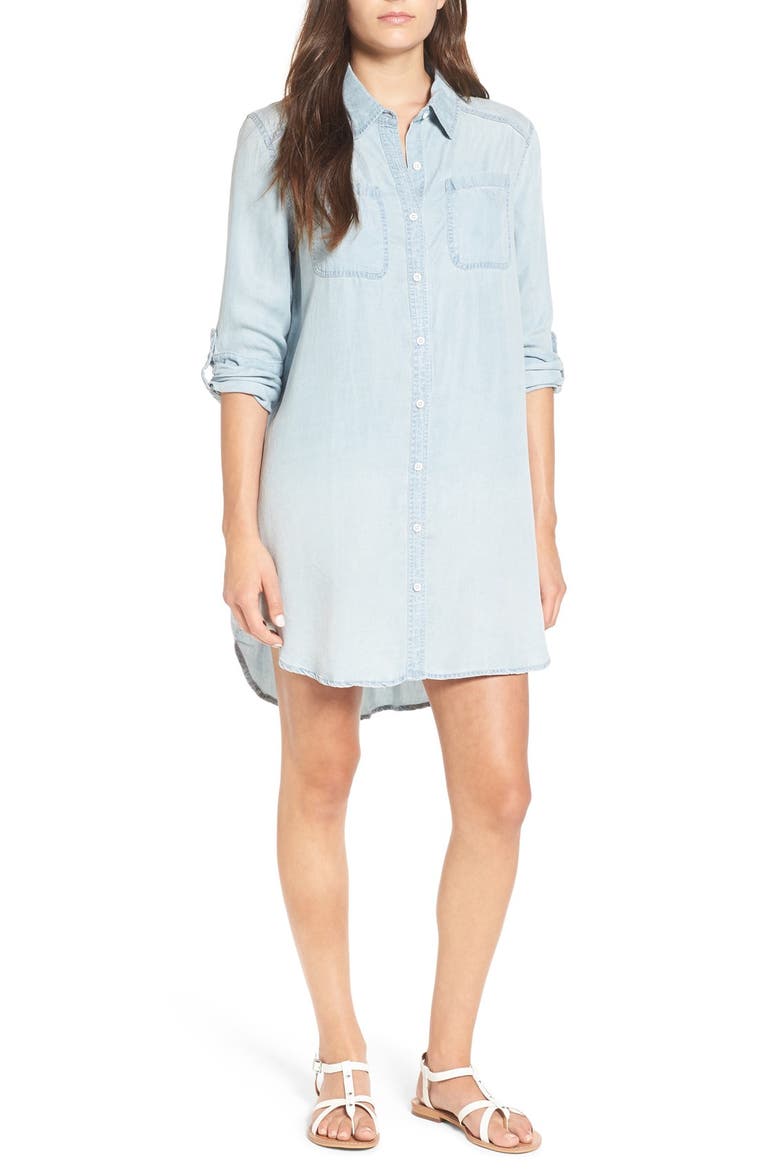 'Got the Blues' Chambray Shirtdress, Main, color, CHAMBRAY