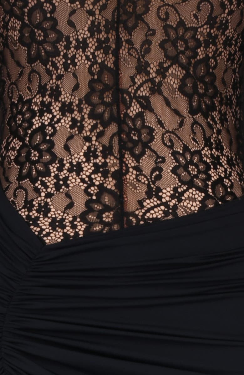 Mistress Rocks Sheer Lace Long Sleeve Catsuit, Alternate, color, 