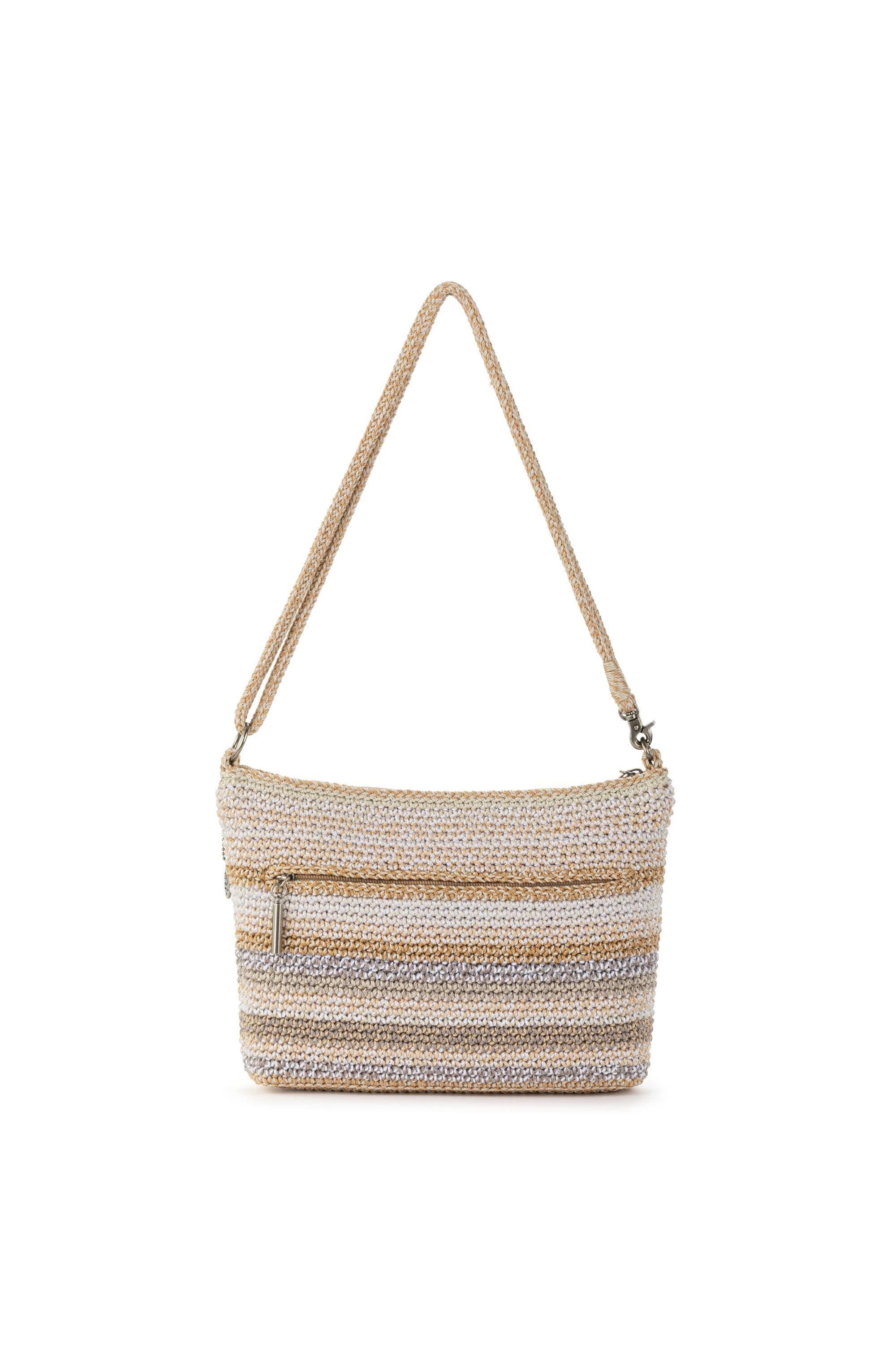 Lumi Covertible Crossbody Hand Crochet Bag, Alternate, color, Sand Stripe