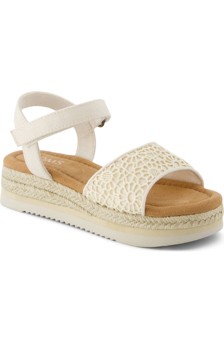 TOMS Kids' Diana Espadrille Sandal, Main, color, Natural