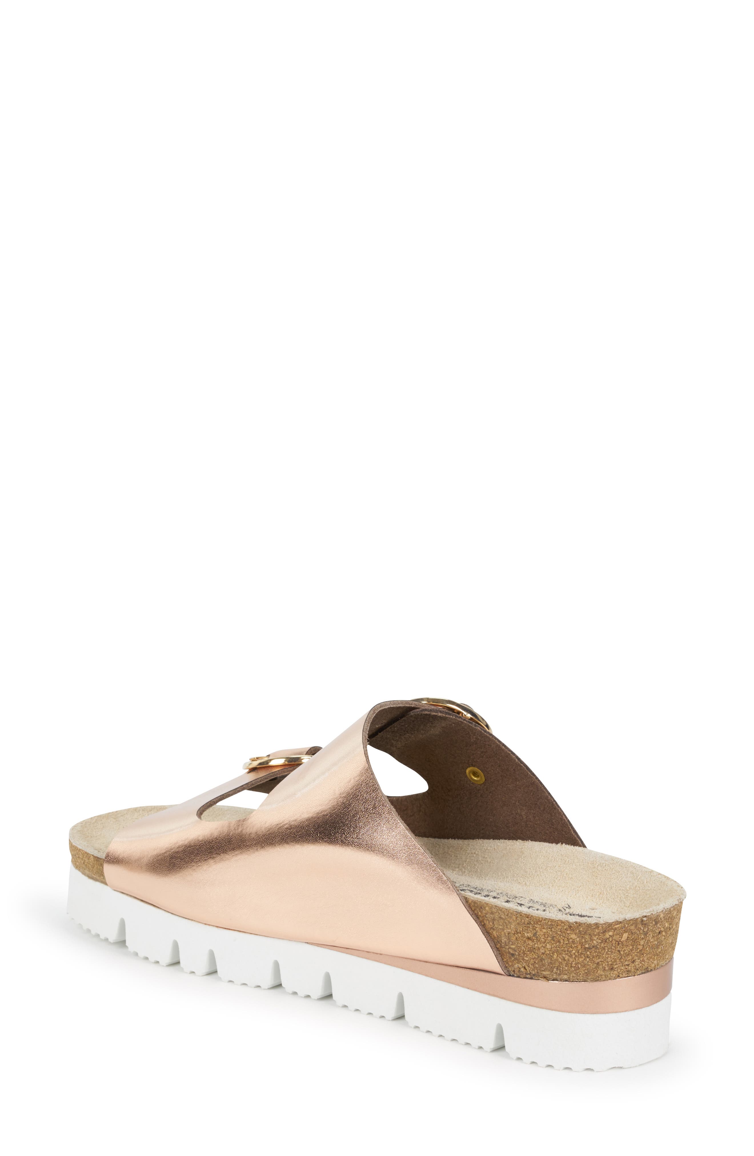 Vandy Slide Sandal, Alternate, color, OLD PINK PATENT LEATHER