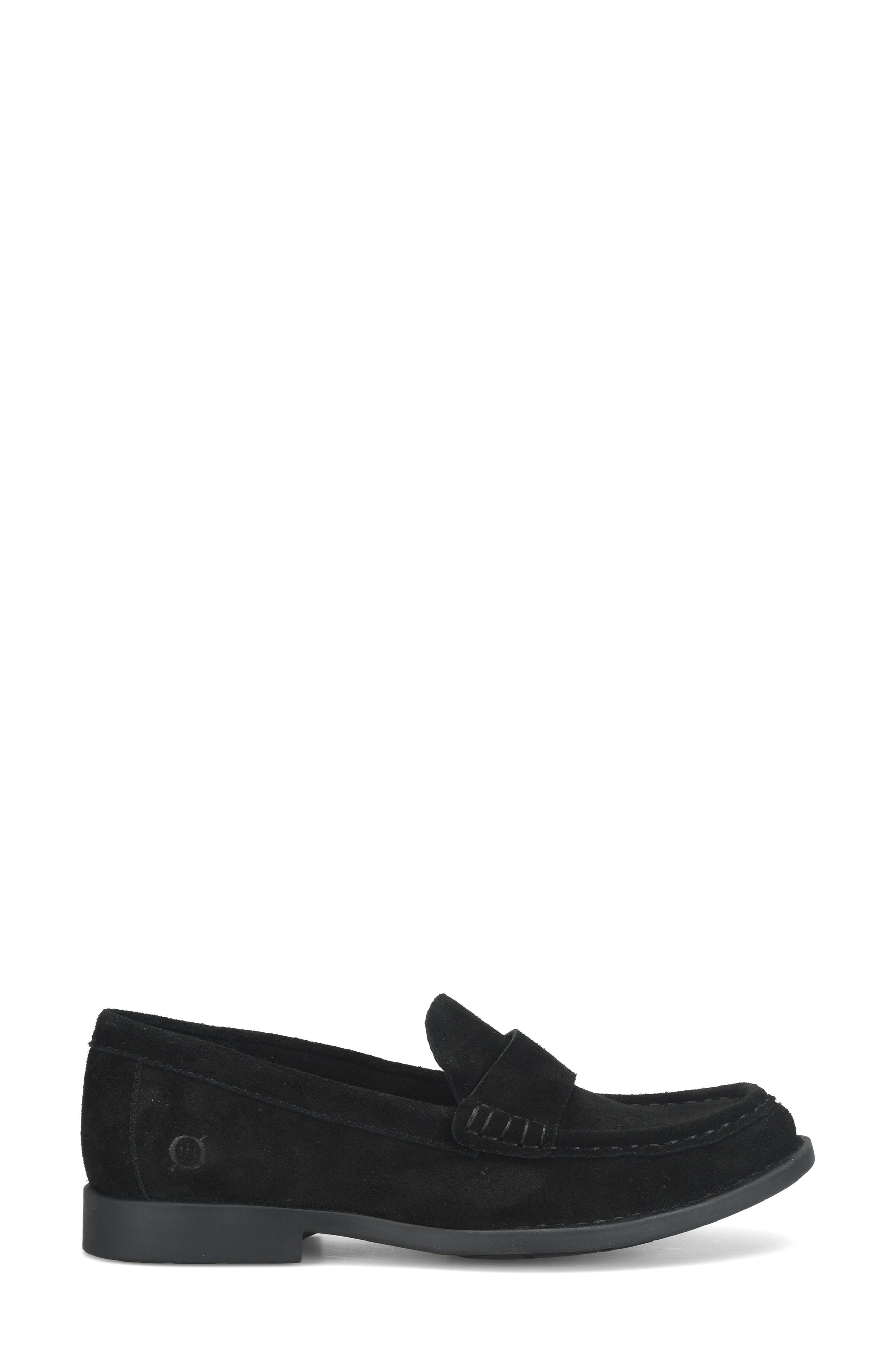 Marlina Loafer, Alternate, color, BLACK SUEDE