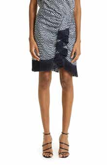 Cinq à Sept Lesly Ruched Fringe Skirt