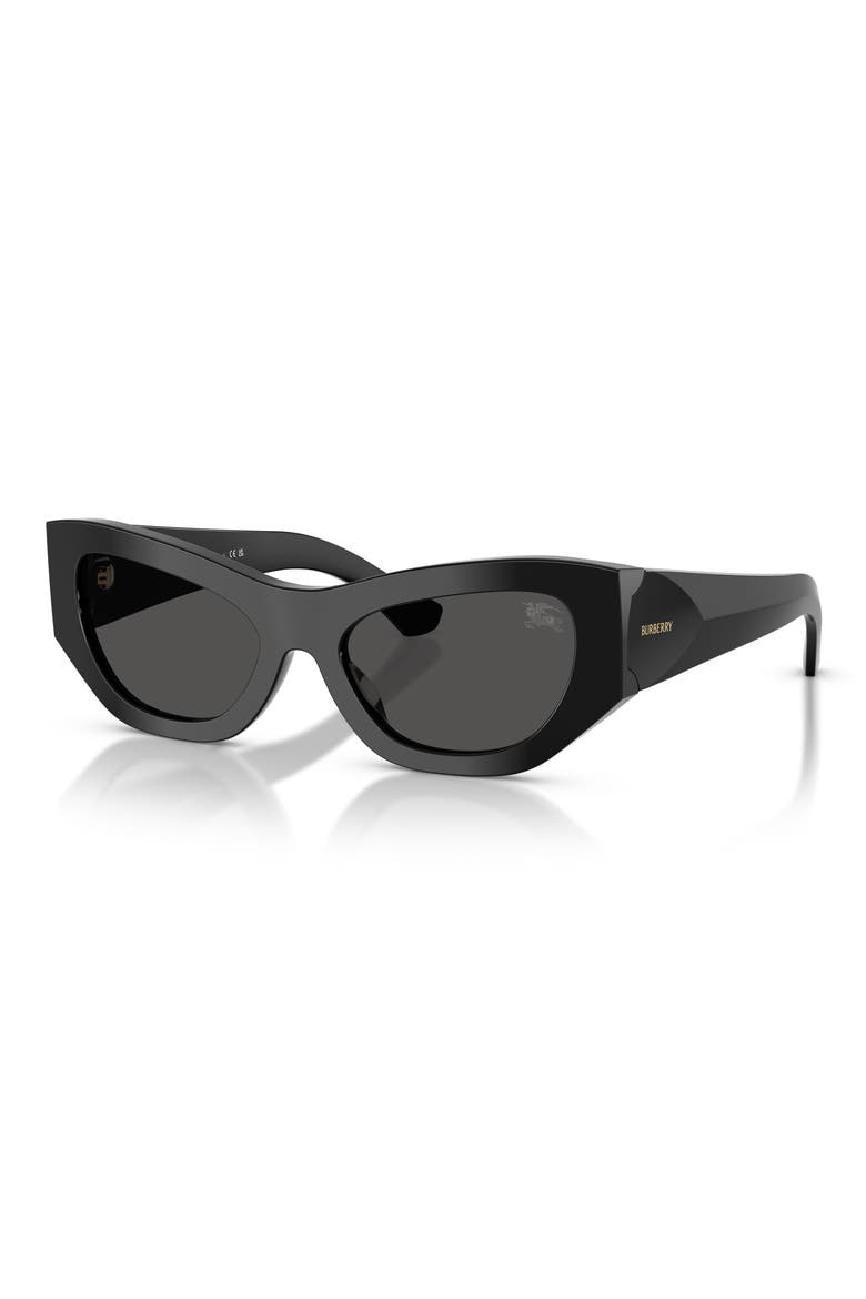 54mm Cat Eye Sunglasses, Alternate, color, BLACK