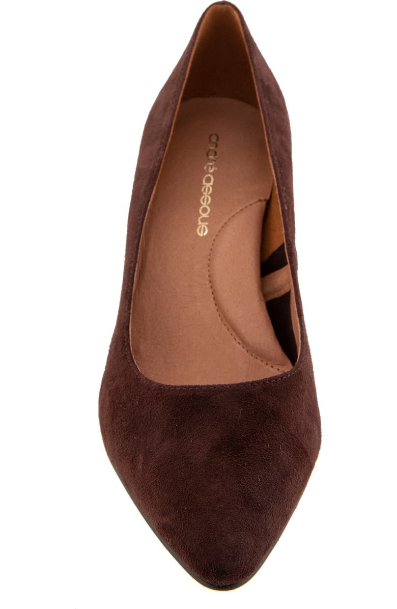 André Assous Wynne Pointed Toe Pump, Alternate, color, Cocoa Powder