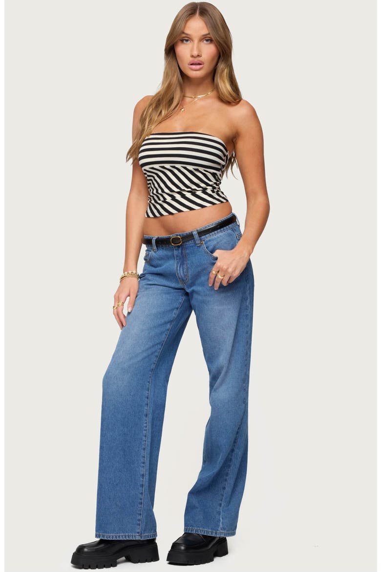 Nikolette Low Rise Straight Leg Jeans, Alternate, color, BLUE-WASHED