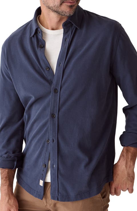 Luxe Long Sleeve Cotton Jersey Shirt