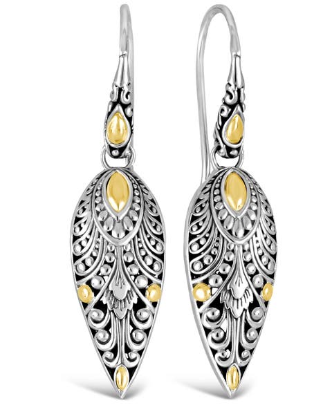 Angel Wings Earrings in Sterling Silver and 18K Gold