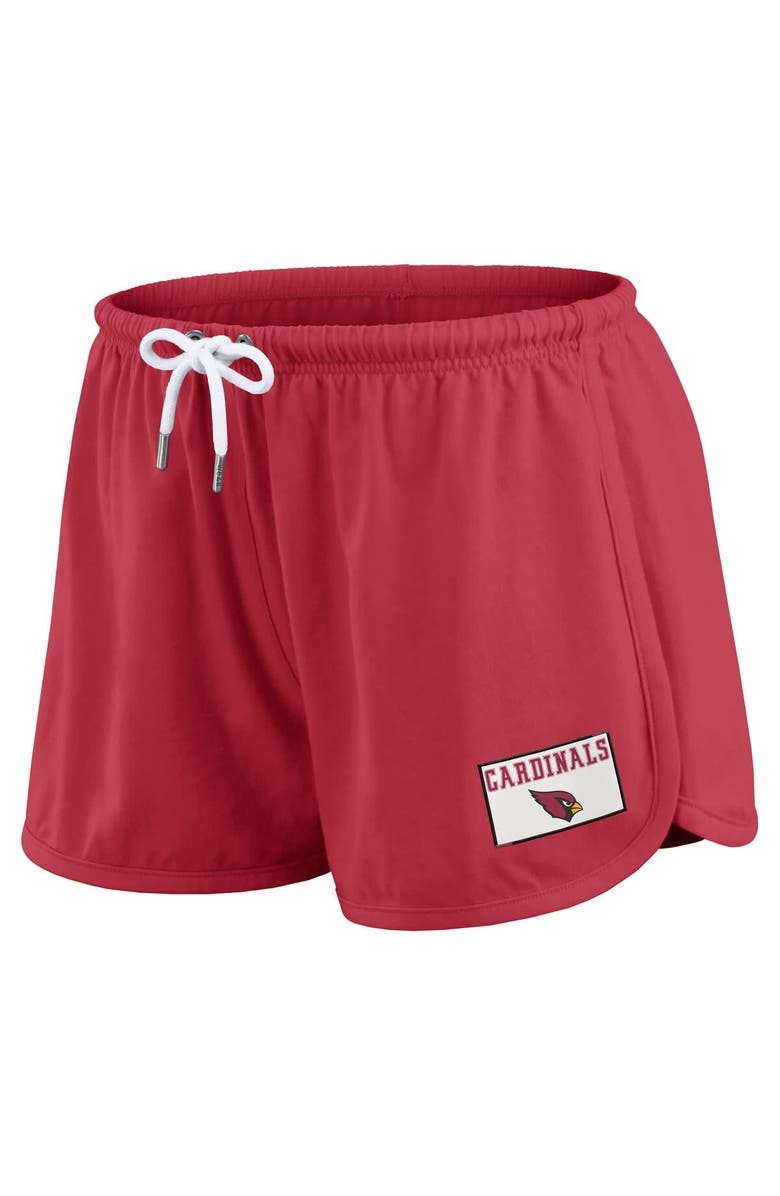 WEAR by Erin Andrews Women's WEAR by Erin Andrews Cardinal Arizona Cardinals Heavy Rugby Jersey Long Sleeve T-Shirt & Shorts Lounge Set, Alternate, color, Cardinal