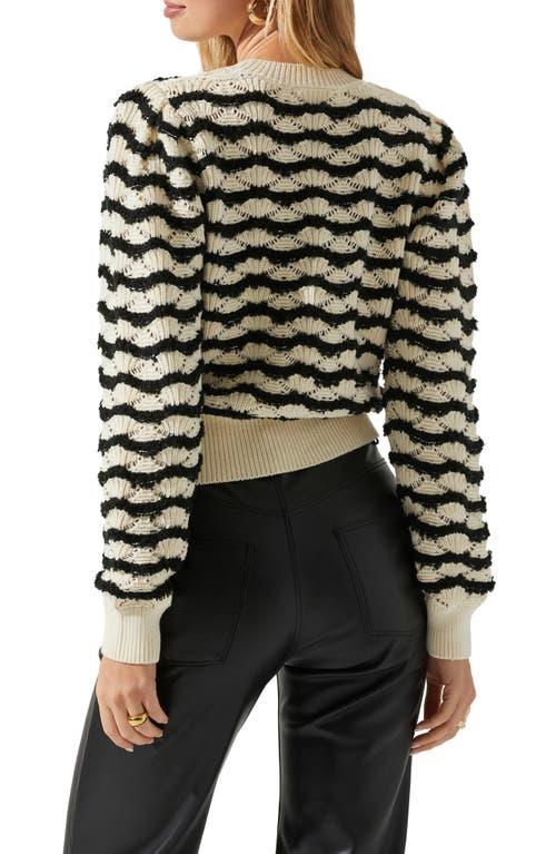 Astr The Label Jaylani Pointelle Sweater In Pattern
