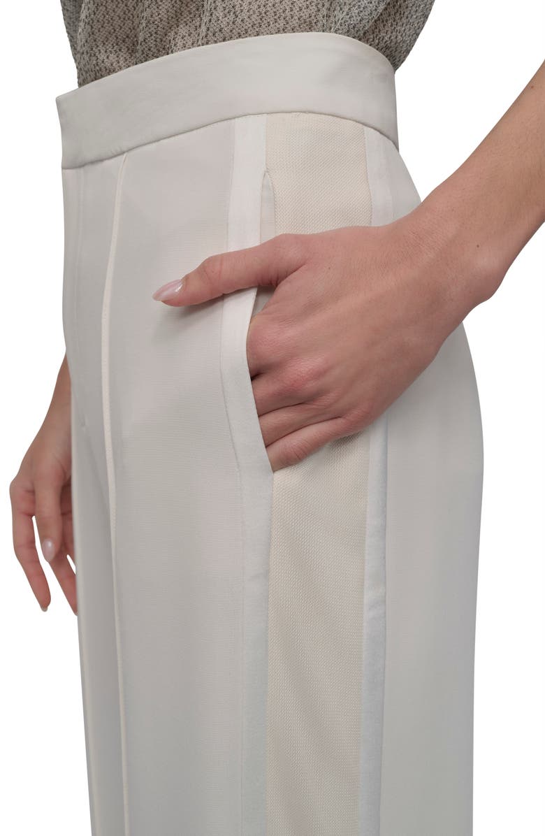 DKNY Mesh Inset Wide Leg Pants, Alternate, color, 