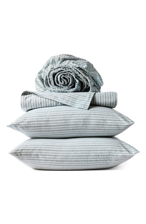 Organic Cotton Crinkled Percale Sheet Set