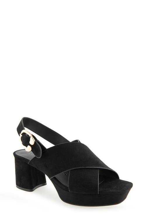 Aerosoles Pura Platform Sandal In Black