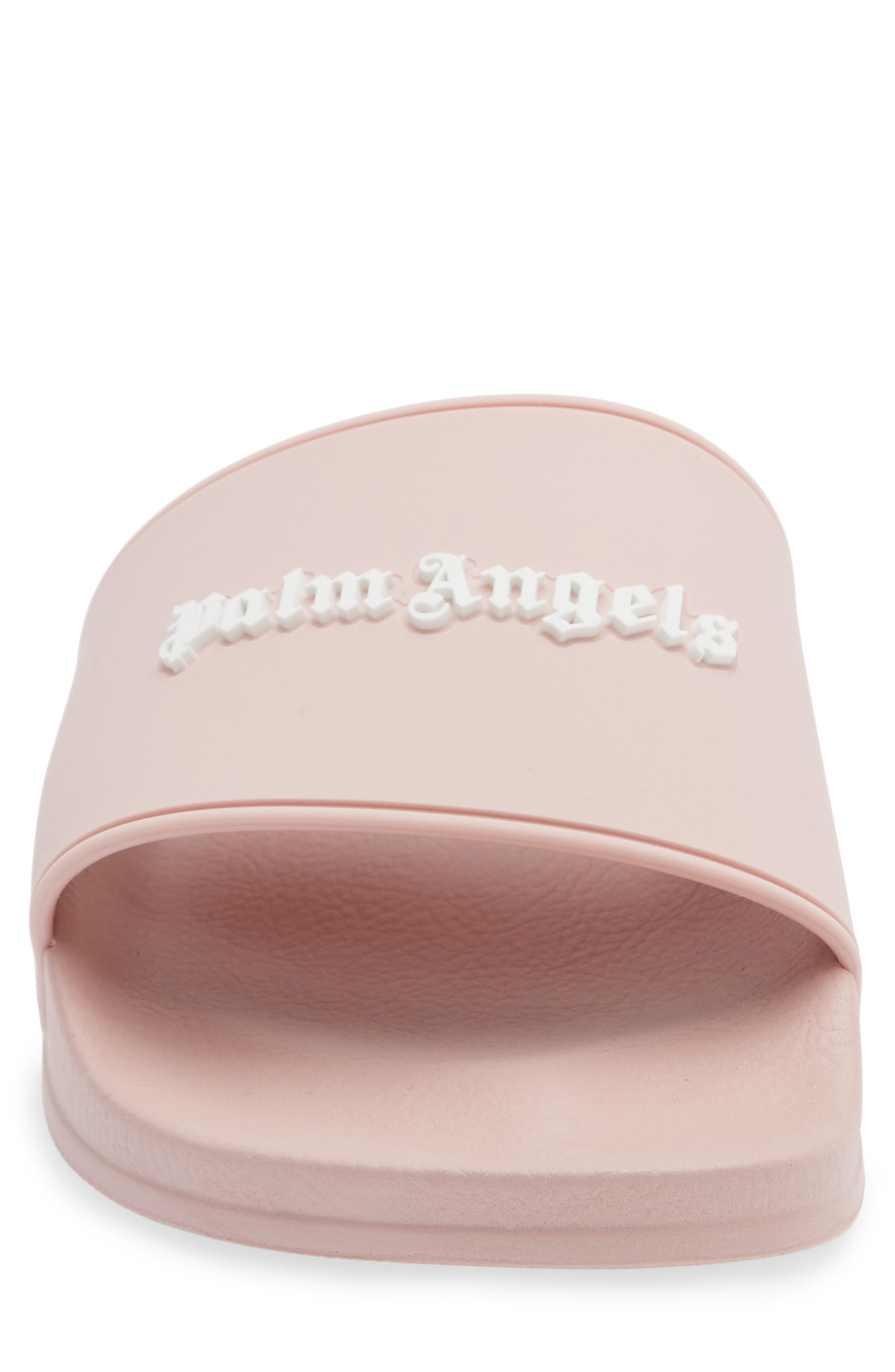 Palm Angels Logo Pool Slide Sandal, Alternate, color, Pink White